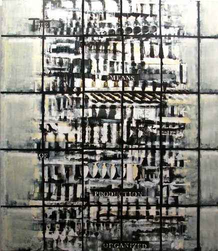 Rick Arnitz Means of Production Organized 2012 alkyd on canvas 84 x 72 inches