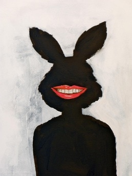 Rick Arnitz painting img of smiling rabbit